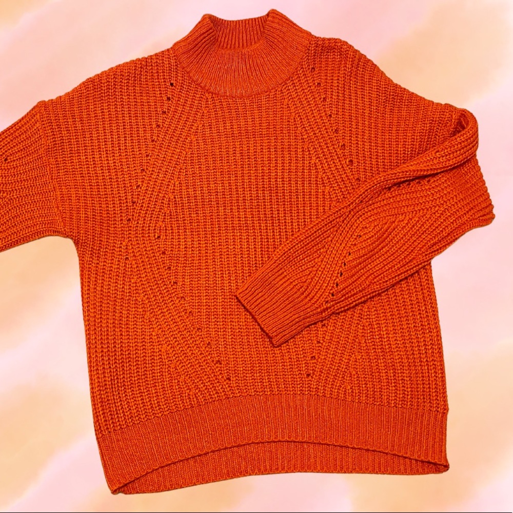 Women’s Orange Knit Sweater